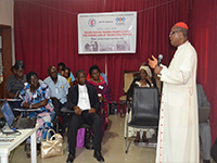 Cardinal Onaiyekan talking to Participants